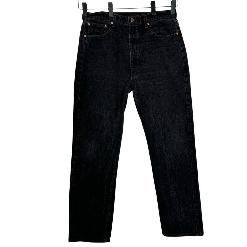 Vintage 90s Levi’s Jeans 505 Made In USA Black Men’s Tag Size 38 x 32 Retro - Picture 2 of 16